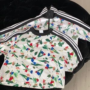 Adidas Track jacket & Top OverSized crop top